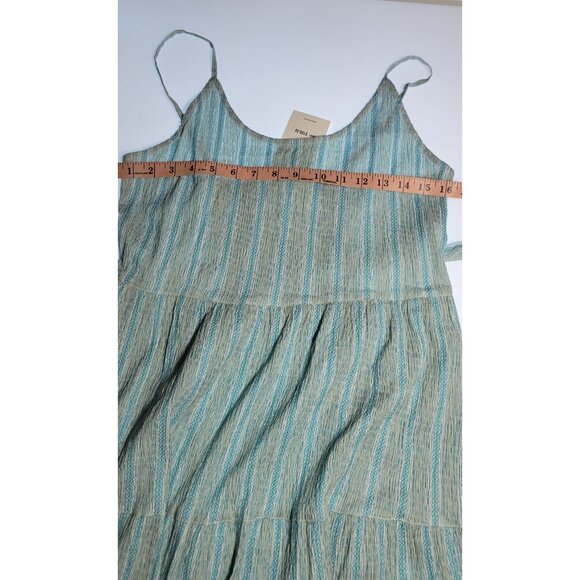 Splendid Dress Womens Size Large Maxi Striped Teal/White - Picture 8 of 14